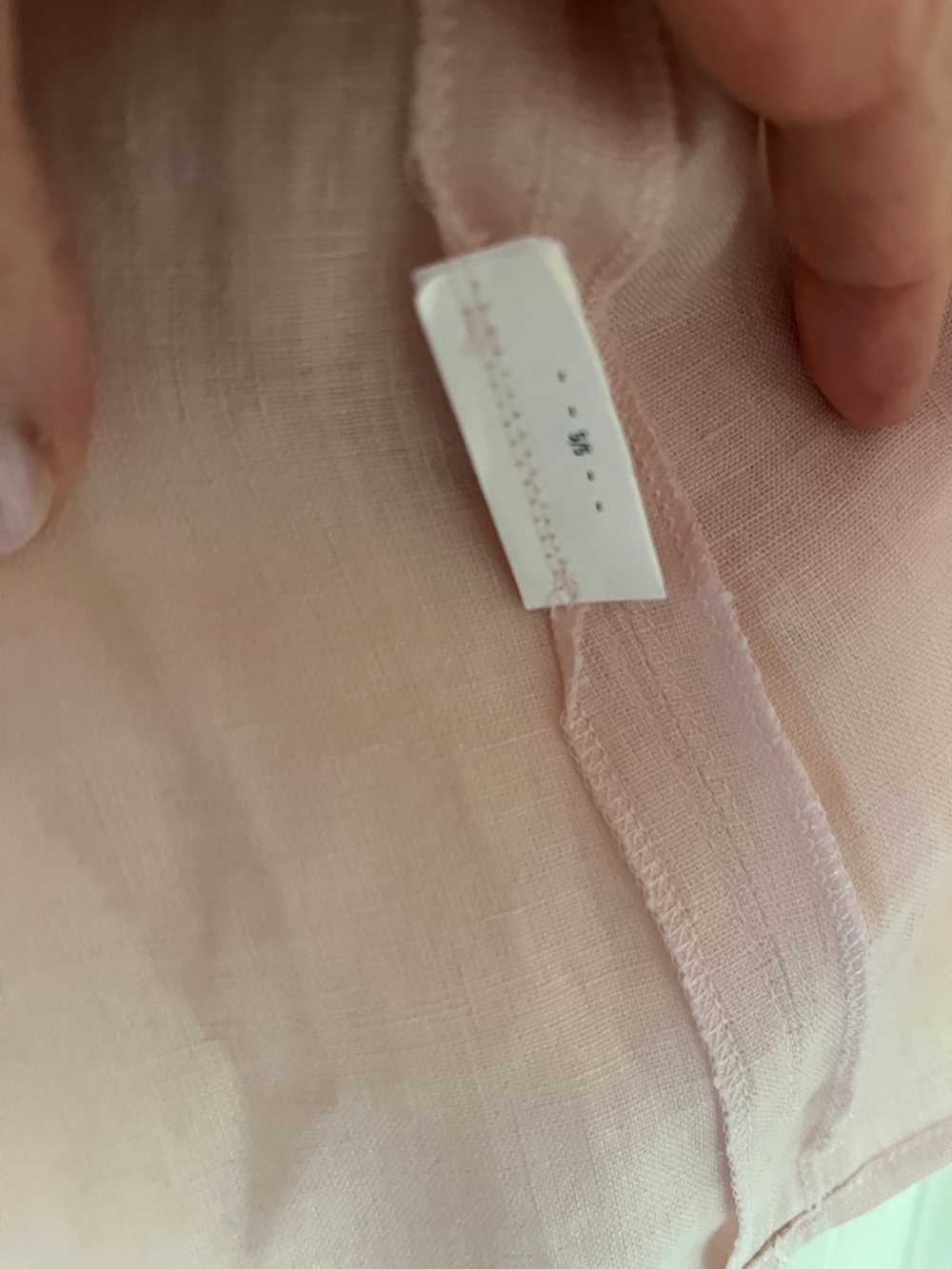 MaxMara Weekend women linen Light Pink Button-Down Shirt with White Collar - Picture 9 of 11